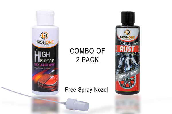 Rust Remover Spray & 3 in 1 Ceramic Coating Spray (Combo)