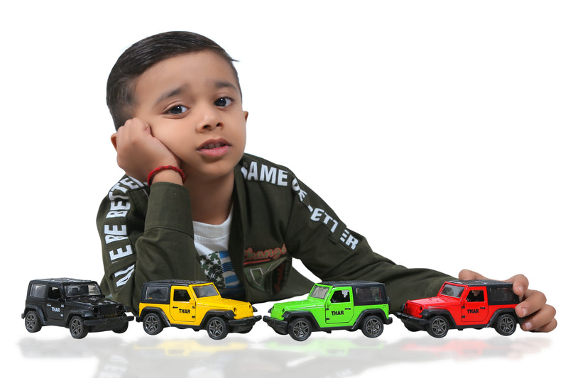 Mahindra Thar Metal Diecast WITH MUSIC AND LIGH AND PULL PACK(Assorted colour)