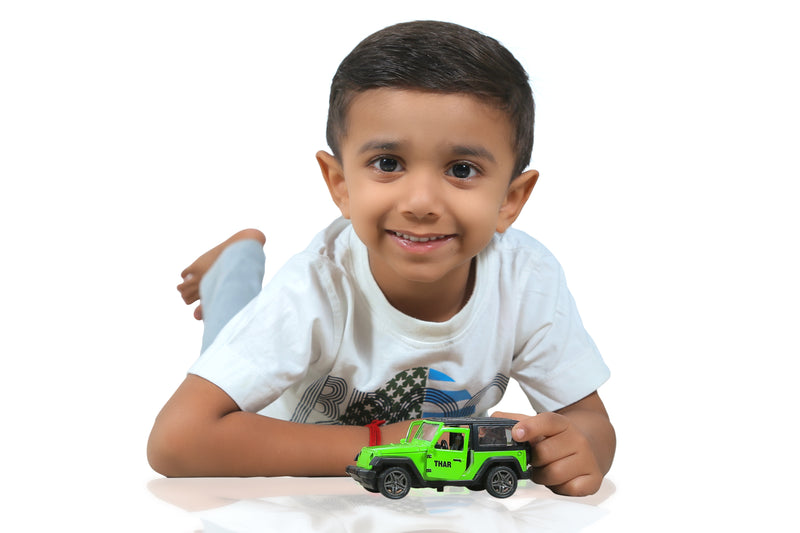 Mahindra Thar Metal Diecast WITH MUSIC AND LIGH AND PULL PACK(Assorted colour)