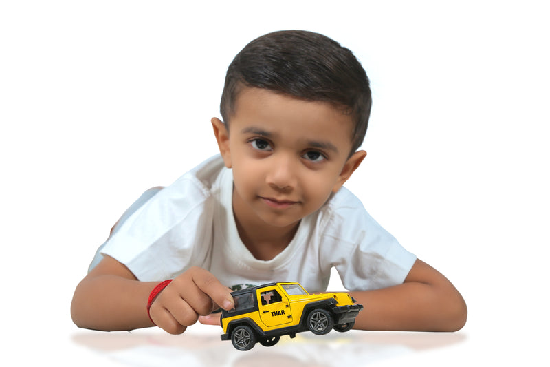 Mahindra Thar Metal Diecast WITH MUSIC AND LIGH AND PULL PACK(Assorted colour)