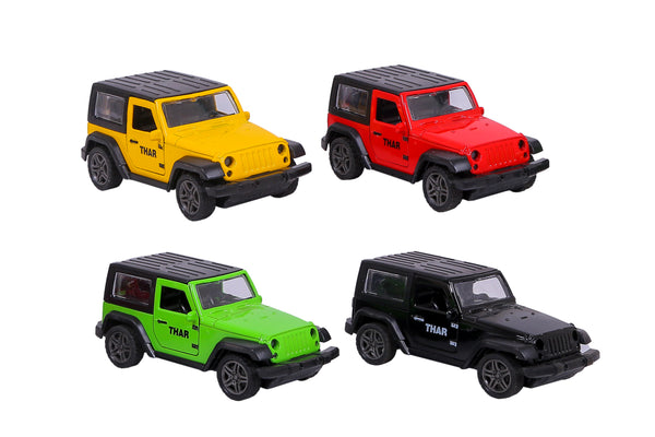 Mahindra Thar Metal Diecast WITH MUSIC AND LIGH AND PULL PACK(Assorted colour)