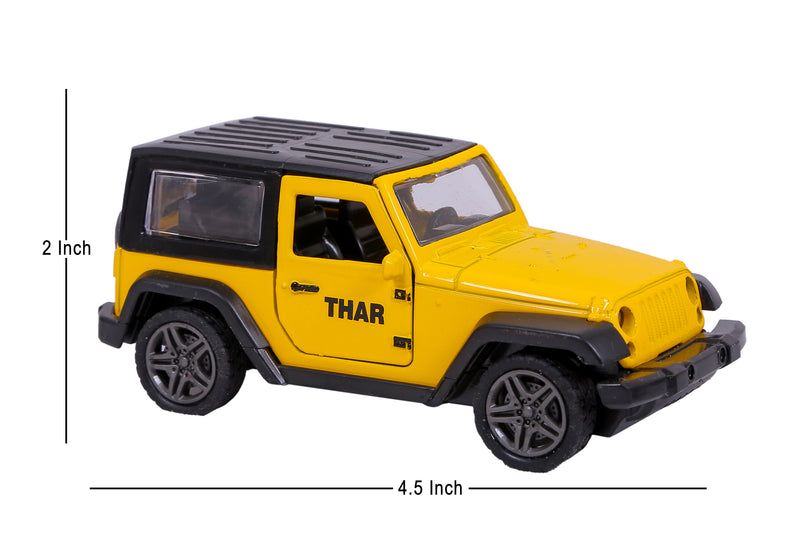 Mahindra Thar Metal Diecast WITH MUSIC AND LIGH AND PULL PACK(Assorted colour)