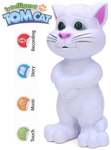 HASHONE Touching Talking Tom Cat with Wonderful Voice Recording, Musical Toys, Talk Back First hot Toy for Kids (Talking Tom)