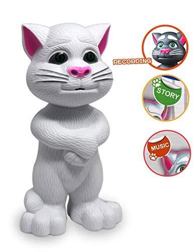 HASHONE Touching Talking Tom Cat with Wonderful Voice Recording, Musical Toys, Talk Back First hot Toy for Kids (Talking Tom)