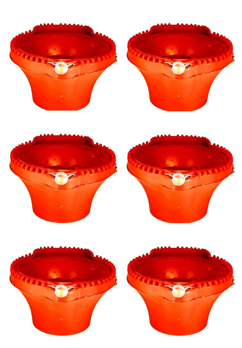 LED Light Water Sensor Diyas Plastic with, Ambient Lights, (Pack of 24)