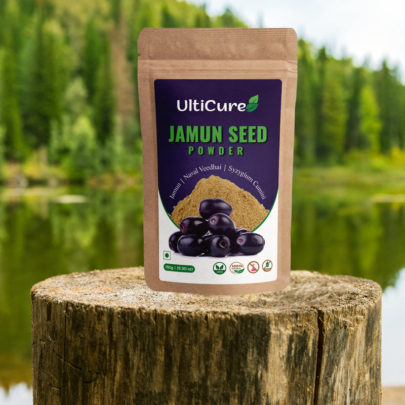 UltiCure Ayurveda Jamun Seed Powder for Diabetes - 150 g 100% Natural Made with Oldest Traditional Method Good for Diabetes, Control blood glucose level.