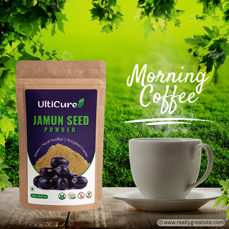 UltiCure Ayurveda Jamun Seed Powder for Diabetes - 150 g 100% Natural Made with Oldest Traditional Method Good for Diabetes, Control blood glucose level.