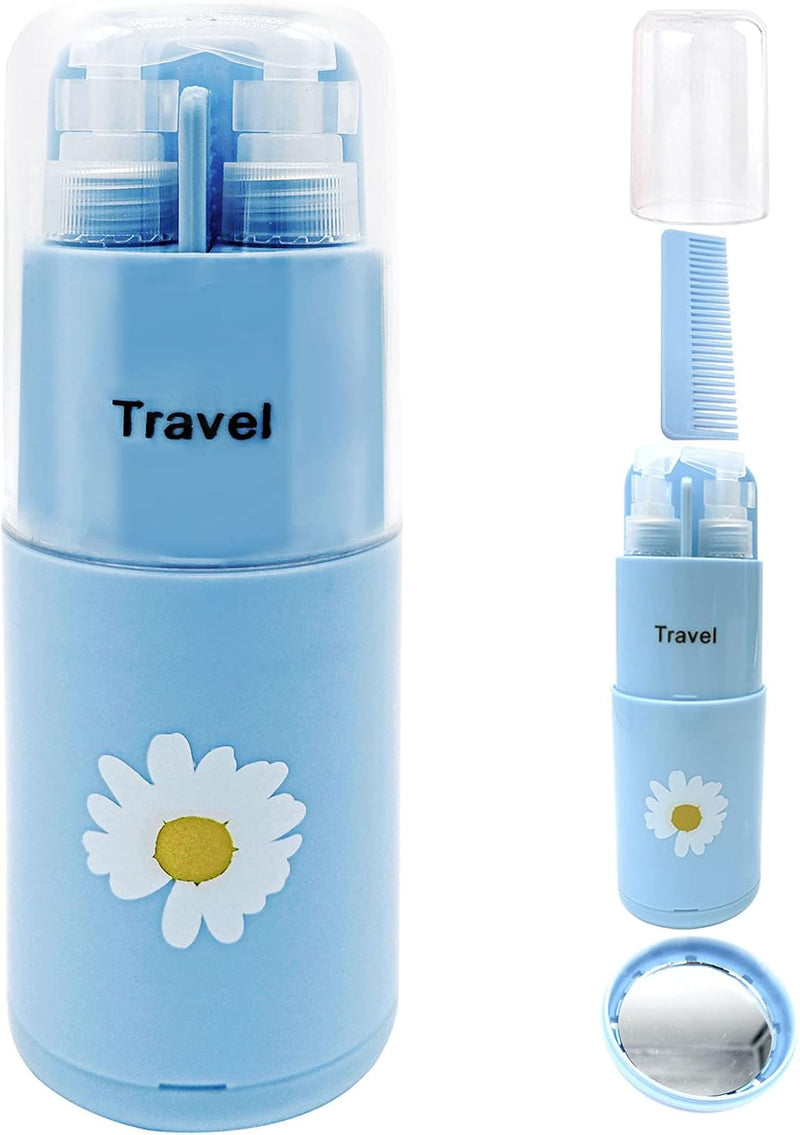 7-in-1 Travel Toothbrush Kit with Case and Cover For Comb, Towel, Mirror Plastic Toothbrush Holder  (Assorted)