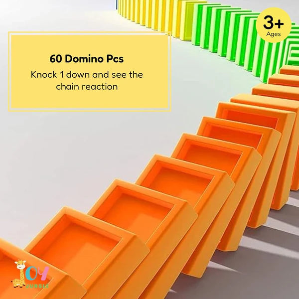 HASHONE Domino Dash Train: Kids Educational Toy with Light & Sound