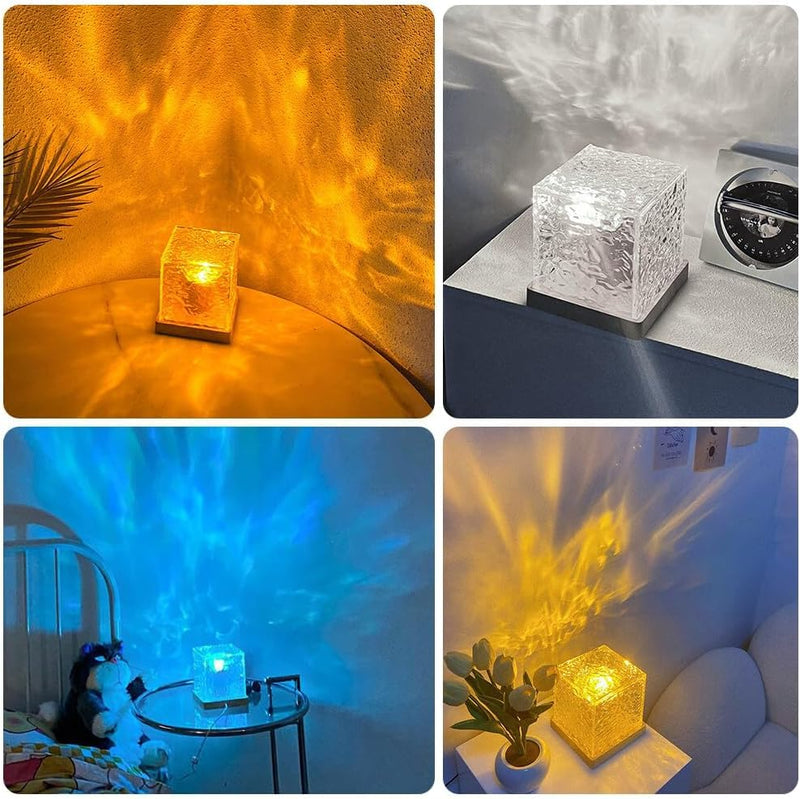 16 Color Rotating Ocean Night Lamp with Remote | Northern Lights for Room, Lobby, Bathroom