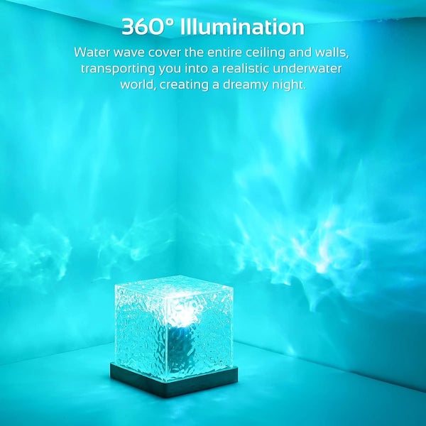 16 Color Rotating Ocean Night Lamp with Remote | Northern Lights for Room, Lobby, Bathroom