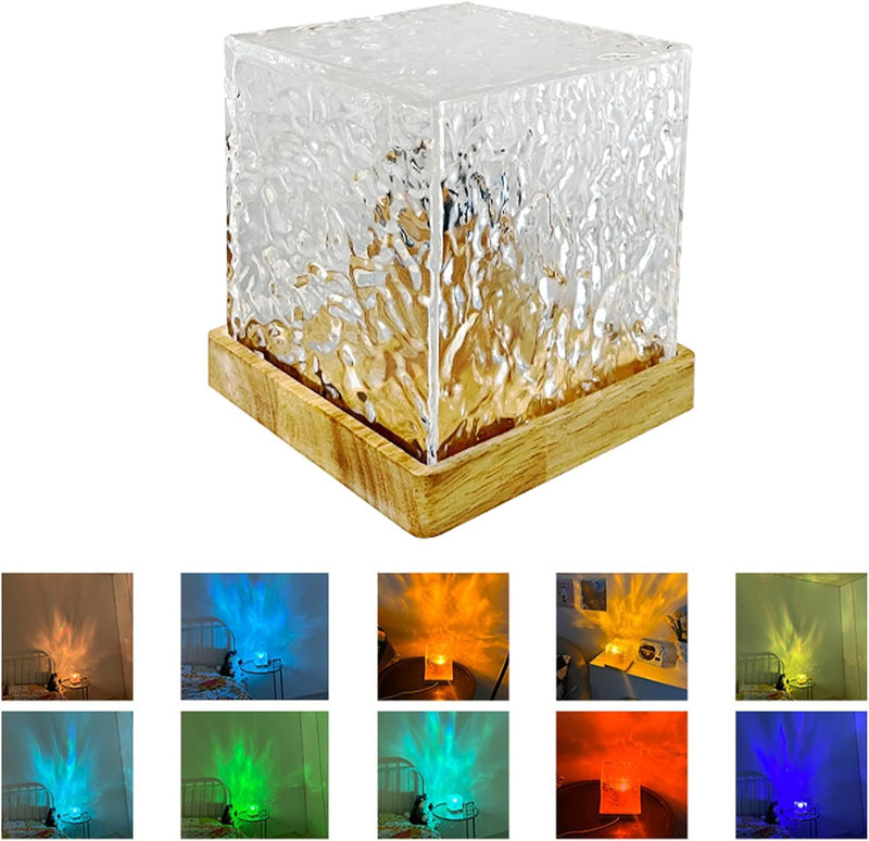 16 Color Rotating Ocean Night Lamp with Remote | Northern Lights for Room, Lobby, Bathroom