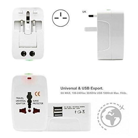 Worldwide Travel Adapter with Built in Dual USB Charger Ports ⭐️⭐️⭐️⭐️ 4.9/5 Reviews