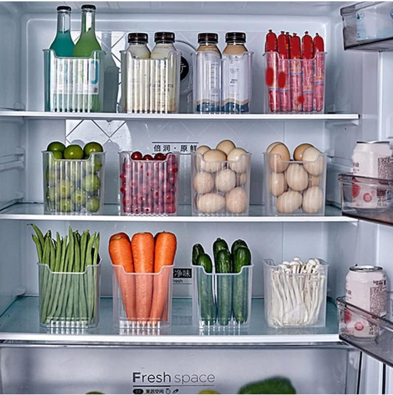 Fridge Storage Box - Transparent Fridge Storage Containers(Pack-8)