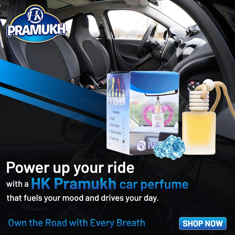 HK Pramukh Car Perfume 10ml Hanging Air Freshener Pod - Long-Lasting Freshness (Buy 1 Get 1 Free)