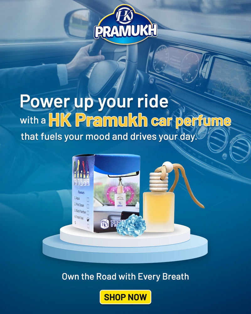 HK Pramukh Car Perfume 10ml Hanging Air Freshener Pod - Long-Lasting Freshness (Buy 1 Get 1 Free)