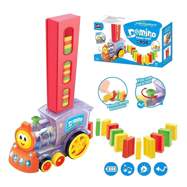 HASHONE Domino Dash Train: Kids Educational Toy with Light & Sound