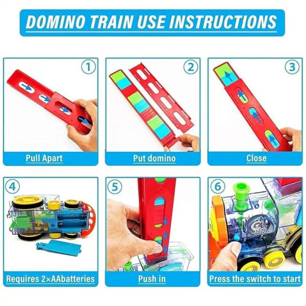 HASHONE Domino Dash Train: Kids Educational Toy with Light & Sound
