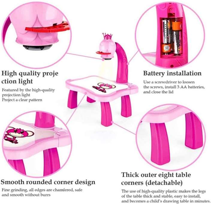 Hashone's Kids Drawing Projector Table | Toy Projector Drawing Board For Kids