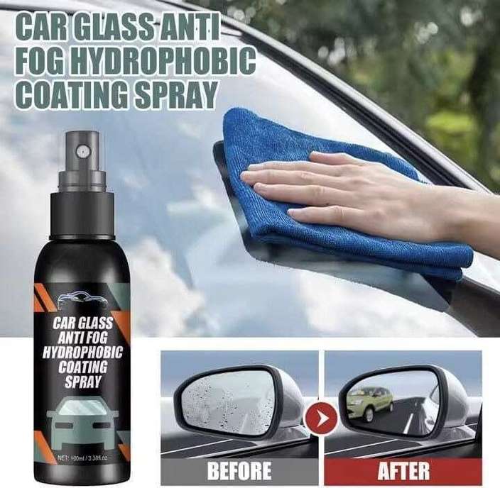 Hashone's Car Glass Anti Fog Hydrophobic Coating Spray Liquid(Buy 1 Get 1 Free)