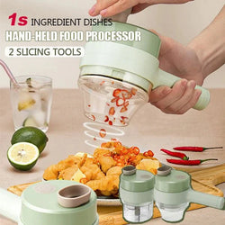 Best Cutter in the Market - Portable 4 In 1 Electric Vegetable Cutter Set