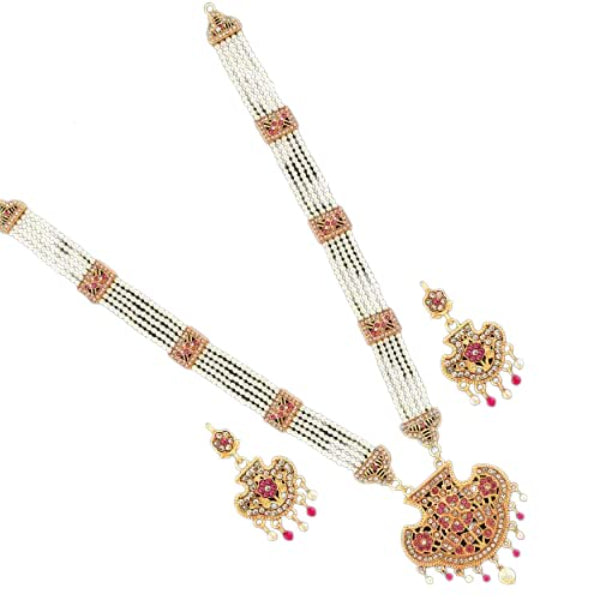 Necklace for Women | Rani Necklace Alloy Gold-plated Jewellery Set (Multicolor)