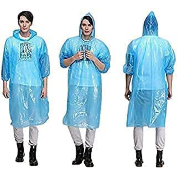 HASHONE Rain Card, Disposable Pocket Size Unisex Raincoat 100% Waterproof and Credit Card Sized Raincoat (Pack Of 6) (Free Size)