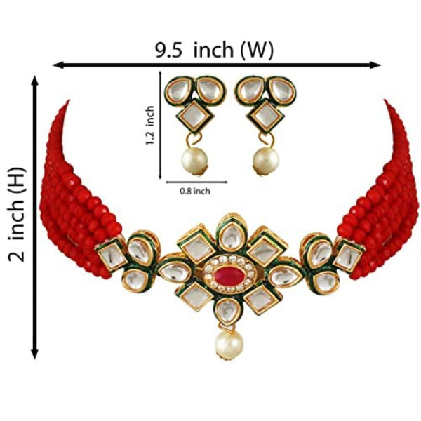 Traditional Gold Choker Necklace  | Premium Choker Golden Jewellery | Necklace Set For Women