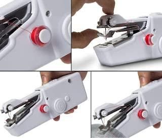 Hand Stitch Machine-Handheld Cordless Portable White Sewing Machine for Home Tailoring, Hand Machine