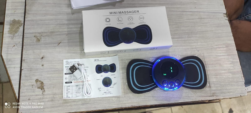 Mini Massager with 8 Modes and 19 Strength Levels, Rechargeable Electric Massager Sticker, Cordless Massager, Portable Body Massage Patch