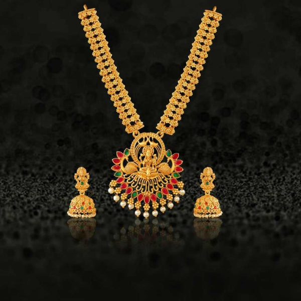 Necklace for Women | Rani Necklace Alloy Gold-plated Jewellery Set (Multicolor)