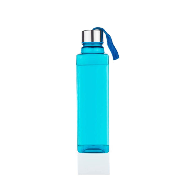 HASHONE Plastic, Polyethylene Terephthalate All New Square Shape Water Bottle 1L (Multicolor) - 6 Pieces