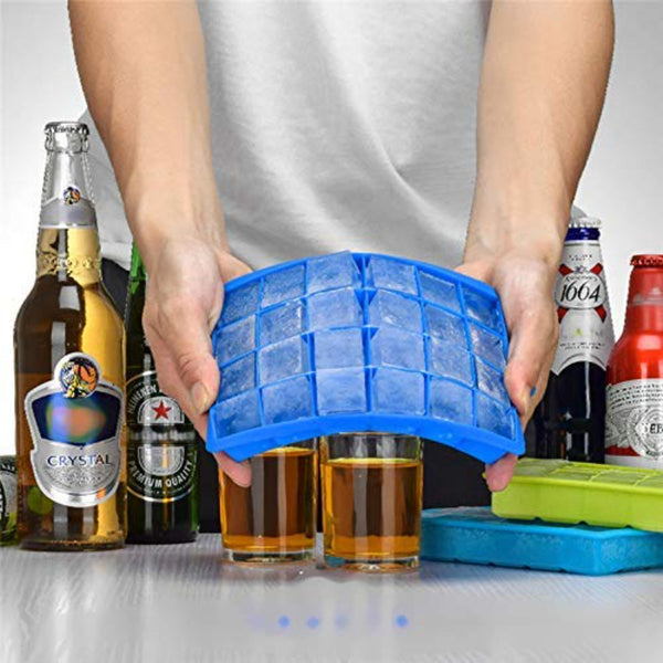 HASHONE Silicone Ice Cube Trays - 24 Cavity Per Ice Tray | Pack Of 1 (Multicolor)