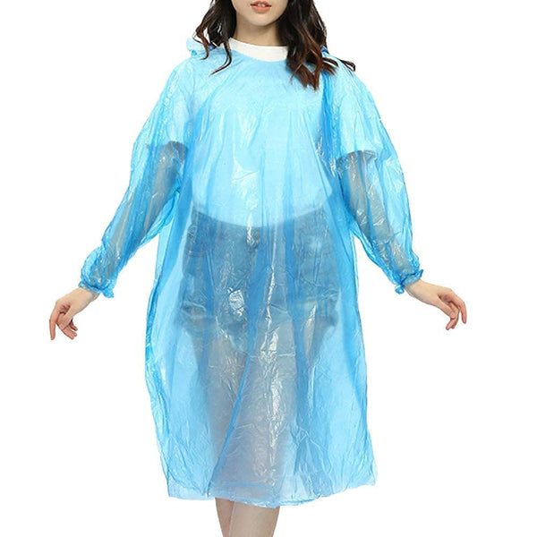 HASHONE Rain Card, Disposable Pocket Size Unisex Raincoat 100% Waterproof and Credit Card Sized Raincoat (Pack Of 6) (Free Size)