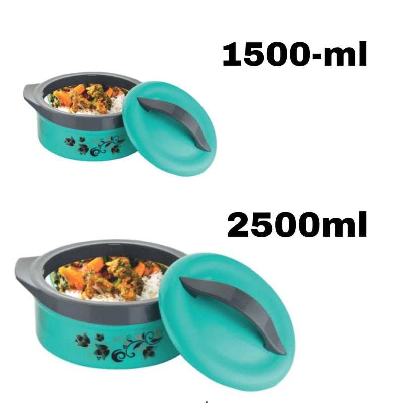 HASHONE Inner Steel Insulated Casserole Hot Pot for Roti/Chapati Hot Box Chapati Box/Casserole (1500 ML & 2500 ML)