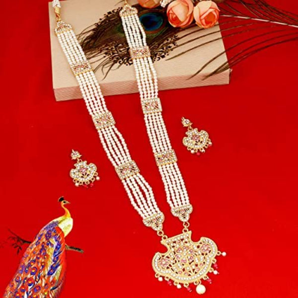 Necklace for Women | Rani Necklace Alloy Gold-plated Jewellery Set (Multicolor)