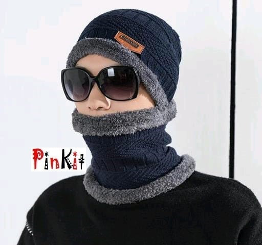 HASHONE - Unisex Winter Knit Beanie Cap Hat Neck Warmer Scarf