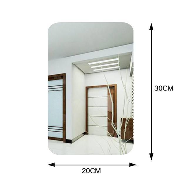 Mirror Sticker- Rectangle Self Adhesive Silver Reflective Solar Film Mirror Sticker(Pack of 1)