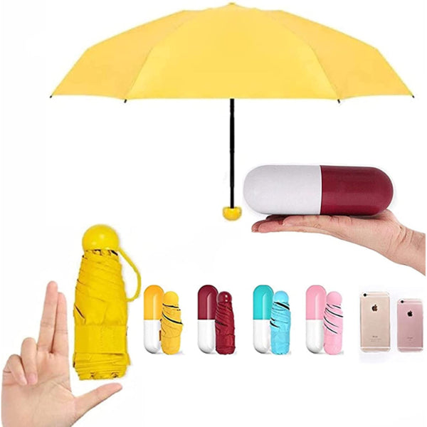 HASHONE Natural Travel Umbrella Windproof and UV Protection with Capsule Case - Capsual-Umbrella (Assorted)