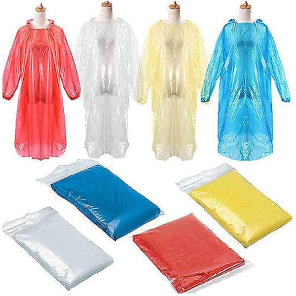 HASHONE Rain Card, Disposable Pocket Size Unisex Raincoat 100% Waterproof and Credit Card Sized Raincoat (Pack Of 6) (Free Size)