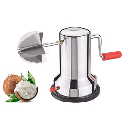 HASHONE Coconut Grater Scraper Coconut Scraper Peeler Shredder with Vacuum Base, Stainless Steel Coconut Grater