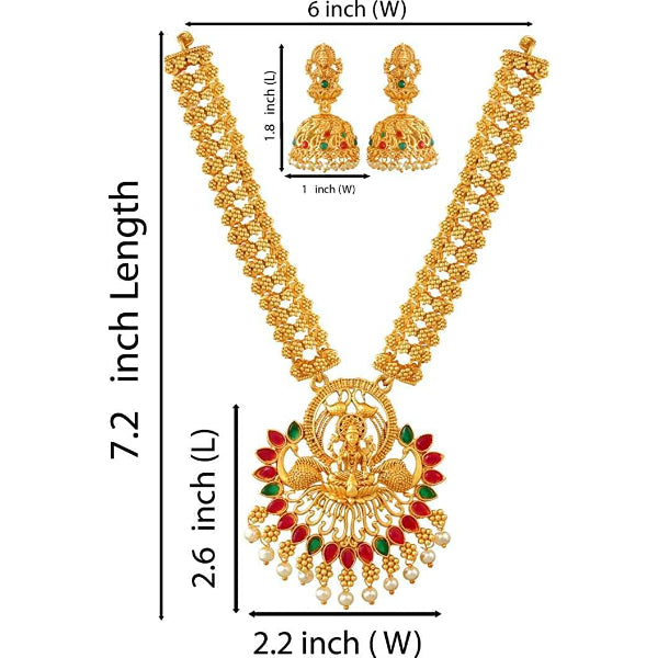 Necklace for Women | Rani Necklace Alloy Gold-plated Jewellery Set (Multicolor)