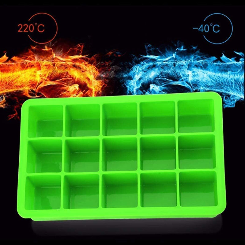 HASHONE Silicone Ice Cube Trays - 24 Cavity Per Ice Tray | Pack Of 1 (Multicolor)