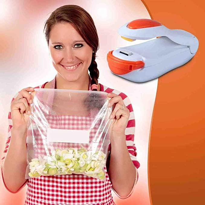 MAA HINGLAJ Enterprise Smart Bag Sealer Heat Seal, Portable Mini Sealing Machine for Food Storage, Food Sealer Handheld for Vacuum Sealer Bags, Plastic Bags, Snack Bags, Chip Bags