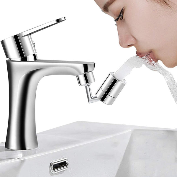 720 Degree Large Angle Swivel Filter Faucet Splash Prevention Filter Universal Faucet Aerator with 4 Layer Mesh Filter Wasserhahn