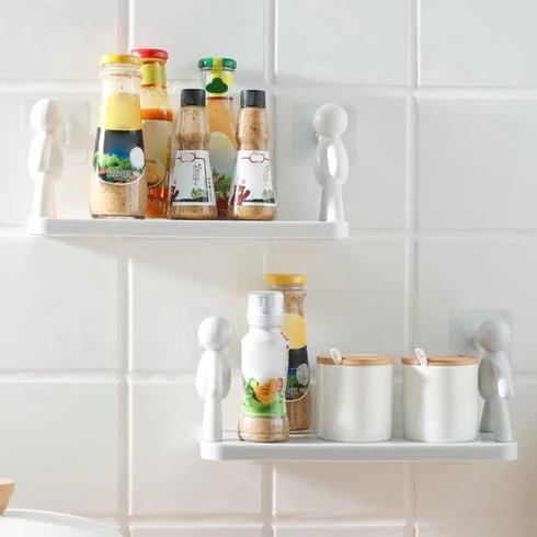 Wall Mounted Bathroom Shelves /Kitchen Shelf Bathroom Accessories for Home Decor Containers Kitchen Rack