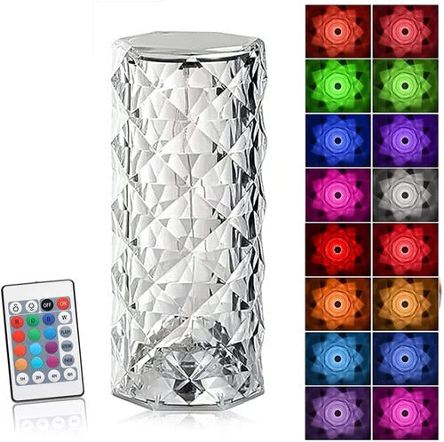 USB Charging Touch Crystal Lamp With Remote, Dynamic Diamond Rose Atmosphere Making Lamp