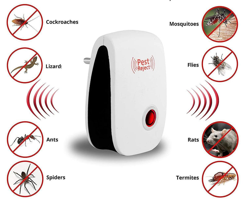 Pest Repeller- Ultrasonic Pest Repeller for Mosquito, Cockroaches, etc Insect Pest Control Electric Pest Repelling (Pack of 2)