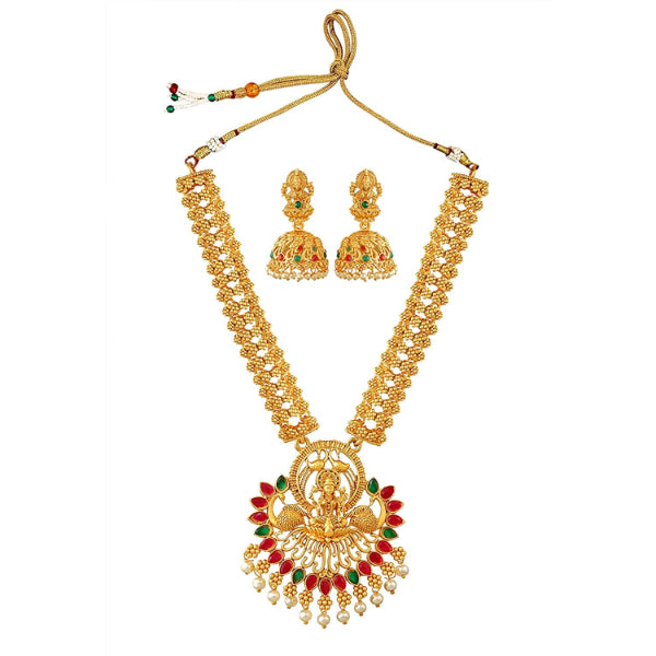 Necklace for Women | Rani Necklace Alloy Gold-plated Jewellery Set (Multicolor)