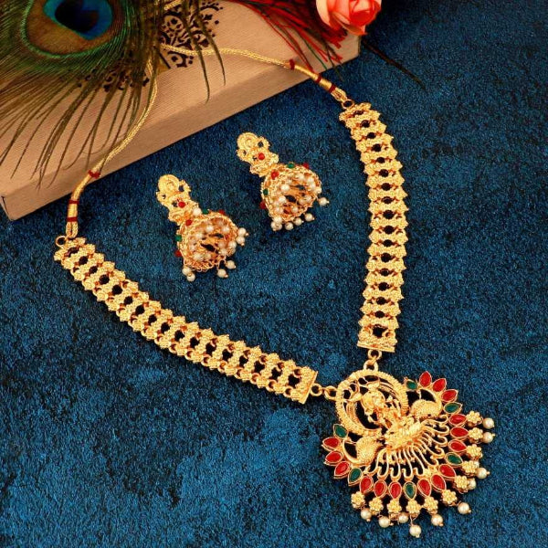 Necklace for Women | Rani Necklace Alloy Gold-plated Jewellery Set (Multicolor)